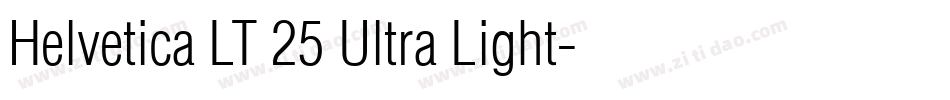 Helvetica LT 25 Ultra Light字体转换
